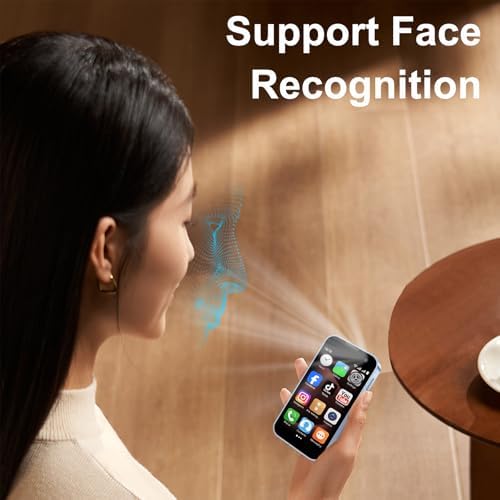 Mini phone Unlocked Mini Smartphone for kids with 3.0" HD Touch Screen World's Smallest Cell Phone Quad Core Dual Sim Card Face ID Android Compact Small Mobile Phones for Student Pocket 2GB+16GB Black|B0DRL9NY17