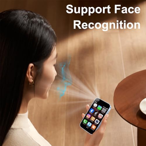 Mini phone Unlocked Mini Smartphone for kids with 3.0" HD Touch Screen World's Smallest Cell Phone Quad Core Dual Sim Card Face ID Android Compact Small Mobile Phones for Student Pocket 2GB+16GB Black|B0DRL9NY17