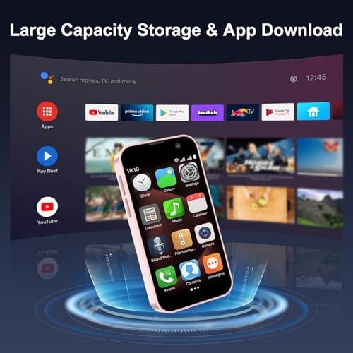 Mini phone Unlocked Mini Smartphone for kids with 3.0" HD Touch Screen World's Smallest Cell Phone Quad Core Dual Sim Card Face ID Android Compact Small Mobile Phones for Student Pocket 2GB+16GB Black|B0DRL9NY17