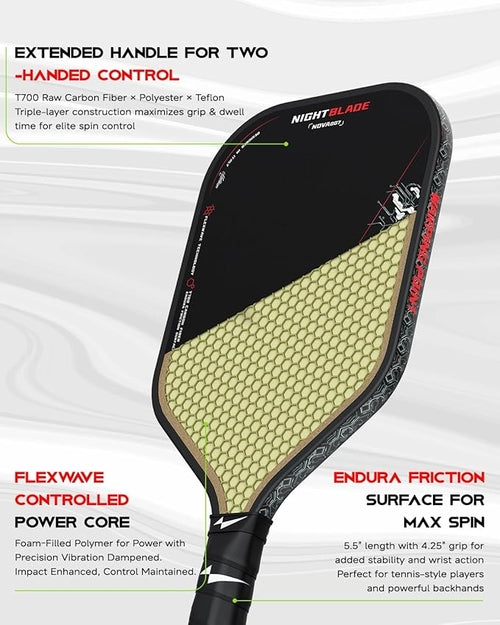 Warping Point Nightblade Pickleball Paddle 14mm